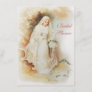 Vintage Braut-Brautpartyeinladung Einladung