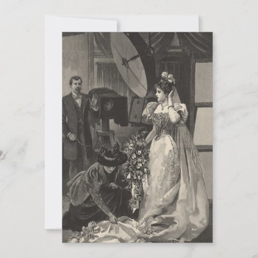 Vintage Braut, Brautporträt mit Fotograf (Vorderseite)
