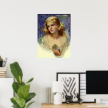 Vintage Braut, die eine Bibel hält, religiöse Hoch