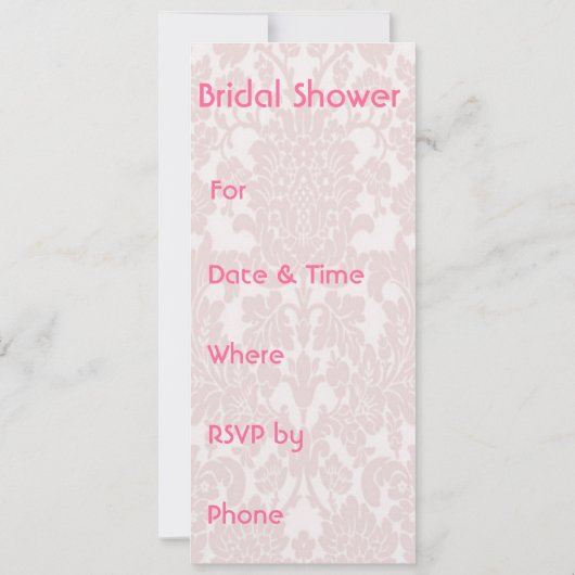 Vintage Braut Einladung (Rückseite)