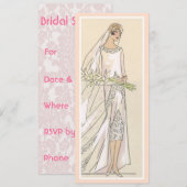 Vintage Braut Einladung (Vorne/Hinten)