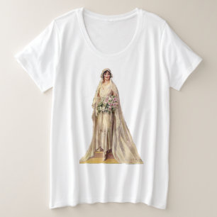 Vintage Braut Große Größe T-Shirt