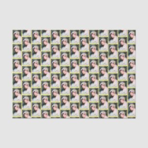 Vintage Braut Hochzeitlace Gelb und Grau Thema Seidenpapier
