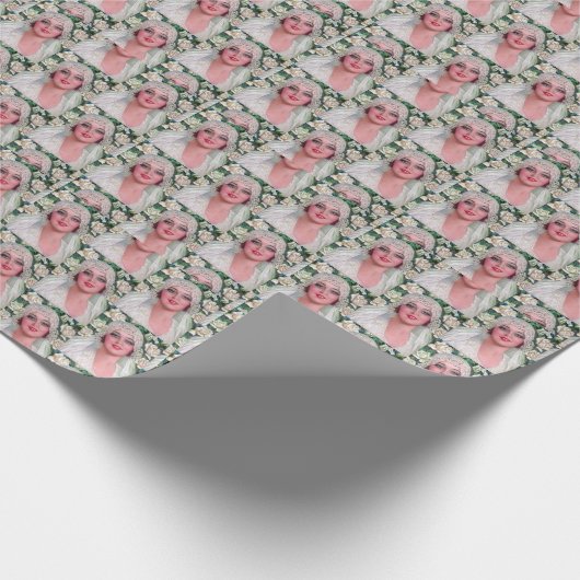 Vintage Braut mit Rose Geschenkpapier (Ecke)