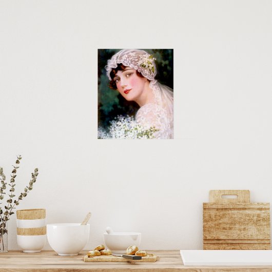 Vintage Braut Poster (Küche)