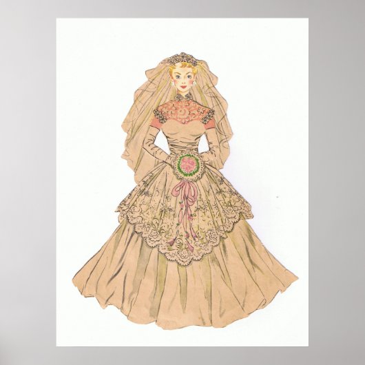 Vintage Braut Poster (Vorne)