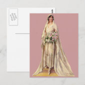 Vintage Braut Postkarte (Vorne/Hinten)