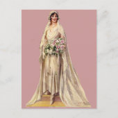 Vintage Braut Postkarte (Vorderseite)