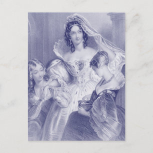 Vintage Braut Postkarte