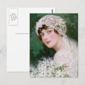 Vintage Braut Postkarte (Vorne/Hinten)