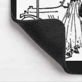 Vintage Braut und Bräuche der 1920er Jahre Mousepad (Ecke)