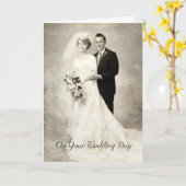 Vintage Braut und Bräuche, Glückwunsch Karte (Gelbe Blume)