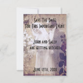 Vintage Braut und Bräuche Save the Date (Rückseite)