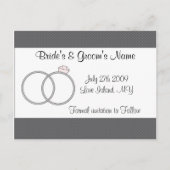 Vintage Braut und Bräuche Save the Date Ankündigungspostkarte (Rückseite)