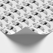 Vintage Braut und Bräutigam Geschenkpapier (Ecke)