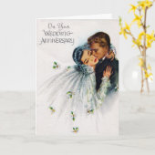 Vintage Braut und Jubiläum Karte (Gelbe Blume)