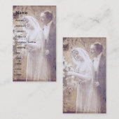 Vintage Braut Visitenkarte (Vorne/Hinten)