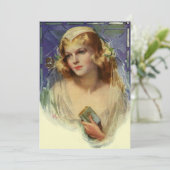 Vintage Brautbibel, Einladung zur religiösen Hochz (Stehend Vorderseite)