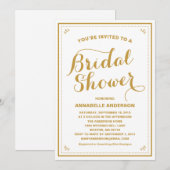 Vintage Brautdusche Einladung (Vorne/Hinten)