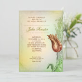 Vintage Brautdusche Einladung (Stehend Vorderseite)