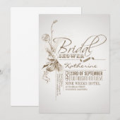 Vintage Brautdusche Einladung (Vorne/Hinten)