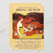 Vintage Brautdusche Einladung (Vorne/Hinten)