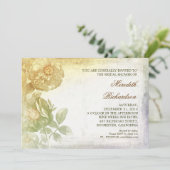 Vintage Brautdusche Einladung (Stehend Vorderseite)