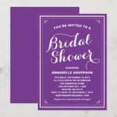 Vintage Brautdusche Einladung (Vorne/Hinten)