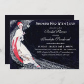 Vintage Brautdusche Einladungen (Vorne/Hinten)