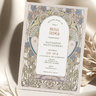 Vintage-Brautparty-Einladungen Art Nouveau Deco Einladung