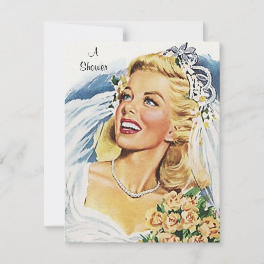 Vintage Brautparty-Mitteilungs-Einladung Einladung (Vorderseite)