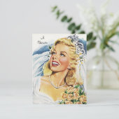 Vintage Brautparty-Mitteilungs-Einladung Einladung (Stehend Vorderseite)