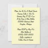 Vintage Brautparty-Mitteilungs-Einladung Einladung (Rückseite)