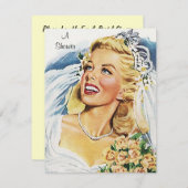 Vintage Brautparty-Mitteilungs-Einladung Einladung (Vorne/Hinten)