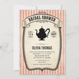 Vintage Brautparty-Tee-Party Einladungen