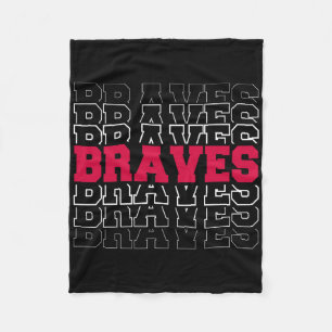 Vintage Braves Schul-Sportname Fleecedecke