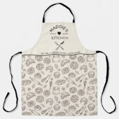 Vintage Breakfast Bakery Seamless Pattern Schürze (Vorderseite)