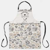 Vintage Breakfast Bakery Seamless Pattern Schürze (Vorderseite)