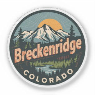 Vintage Breckenridge Colorado Rocky Mountain Aufkleber