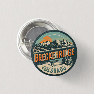Vintage Breckenridge Colorado Rocky Mountain Button