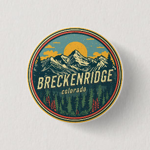 Vintage Breckenridge Colorado Rocky Mountain Button