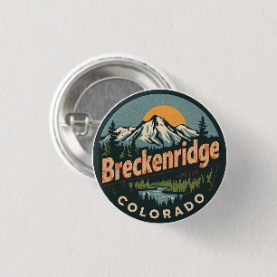 Vintage Breckenridge Colorado Rocky Mountain Button
