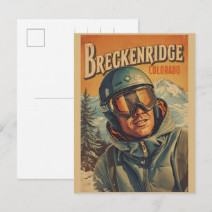 Vintage Breckenridge Colorado Rocky Mountain Postkarte