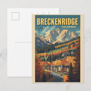 Vintage Breckenridge Colorado Rocky Mountain Postkarte