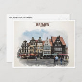 Vintage Bremen Brême Deutschland Postkarte (Vorne/Hinten)