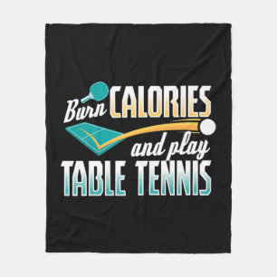 Vintage Brennkalorien und Tischtennis P Fleecedecke
