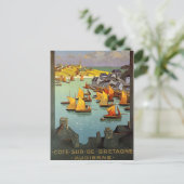 Vintage Bretagne, Audierne, Frankreich - Postkarte (Stehend Vorderseite)