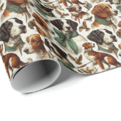 Vintage Bretagne Nahtlos Geschenkpapier (Rolleneckpunkt)