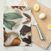 Vintage Bretagne Nahtlos Geschirrtuch (Viertel Falte)