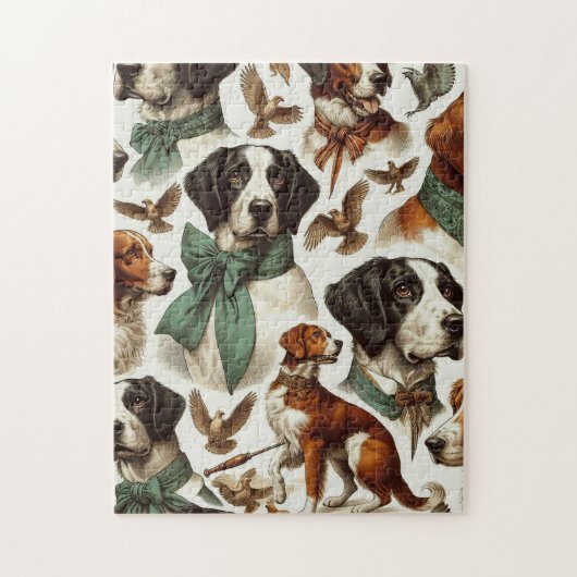 Vintage Bretagne Nahtlos Puzzle (Vertikal)